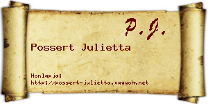 Possert Julietta névjegykártya